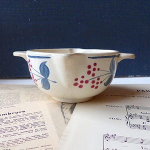 Old French SAUCIERE Salins ceramic vintage shabby decoration rustic French kitchen dish crockery