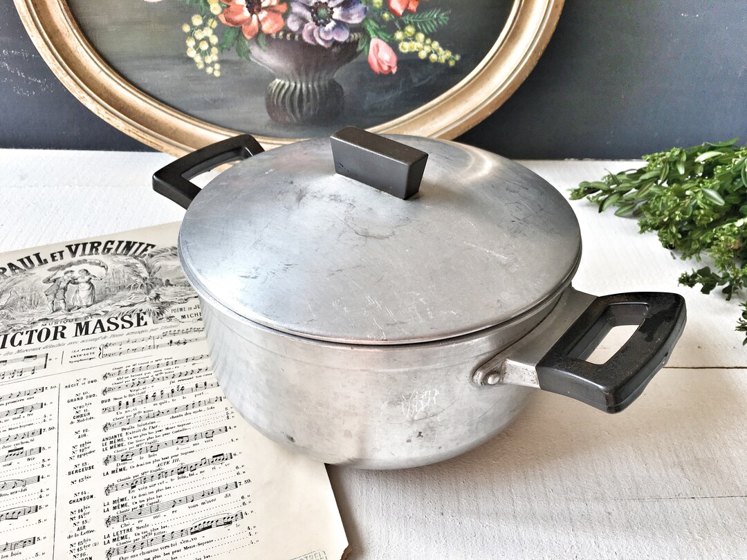 Nouveauté en boutique Faitout rouge émaillé vintage 50s #20