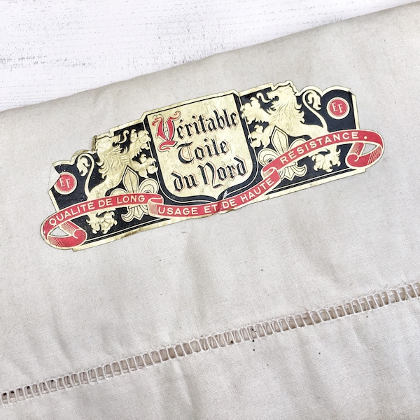 TOILE du NORD TISSU Vintage Shabby french mercerie 220x320 cm tissu ancien vintage french fabric