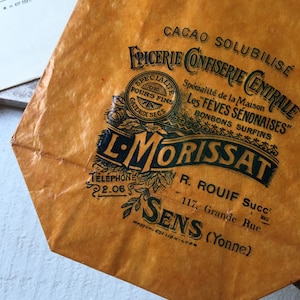 Boutique Carta Cacao SACCHETTO | vecchia borsa | vecchia carta | L. Morissat SENS | negozio di dolciumi centrale