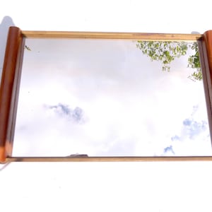 Mirror tray bar decor Vintage French old 50s shabby