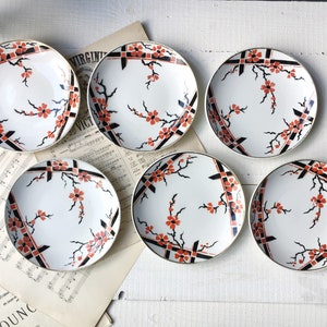 PLATES Old French Set of 6 PLATES Moulin des Loups & Hamage HANOÏ flowers French cuisine boho tableware