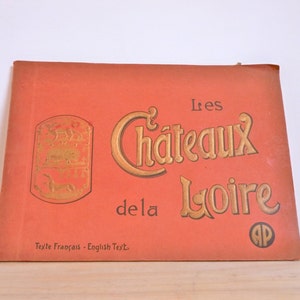 Livret rouge de grandes photos anciennes des chateaux de la Loire Antique french castle book photo