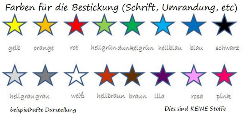 Applikation / Aufnäher / Button Stern im Kreis SCHULKIND mit Namen Wunschfarben Bild 7
