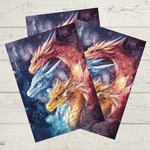 Ansichtkaart Fantasy Dragon, ideaal voor Postcrossing