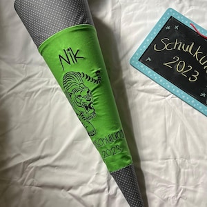 Tiger Schultüte aus Stoff mit Namen und Motiv personalisiert / Farben nach Wunsch