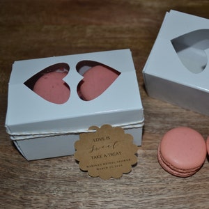 Macaroon Favor Boxes, Cookie Favor Box, Macaroon Favors, Wedding Favor, Bridal Shower Favor, Sweet Treat Favor