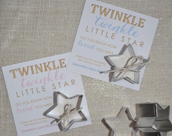 Twinkle Twinkle Baby Shower Favor, Cookie Cutter Favor, Baby Shower Favor, Twinkle Favor