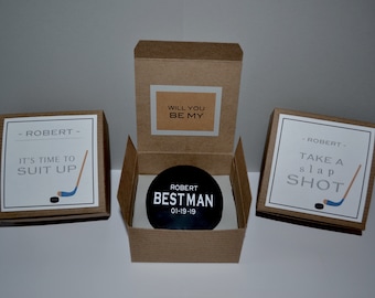 Hockey Groomsmen Proposal, Hockey Best Man Proposal, Hockey Groomsmen Gift