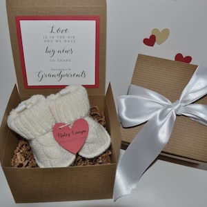 Valentine&#39;s  Pregnancy Announcement, Grandparent Pregnancy Announcement, Pregnancy Announcement Gift, Little Valentine, Love is in the air