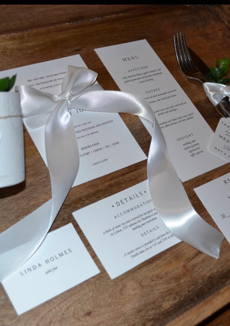 Classic White Invitation Suite