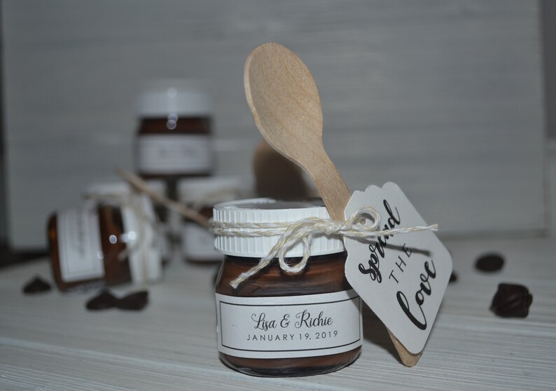 NUTELLA Wedding Favors Wedding Favors Chocolate Wedding Etsy