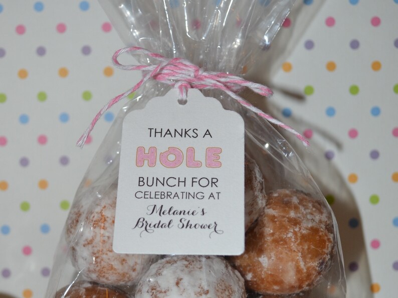 10 Donut Favor Tags Donut Hole Favor Tags Bridal Shower Etsy