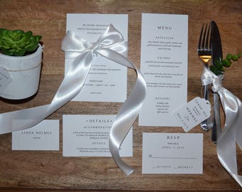 Classic White Invitation Suite