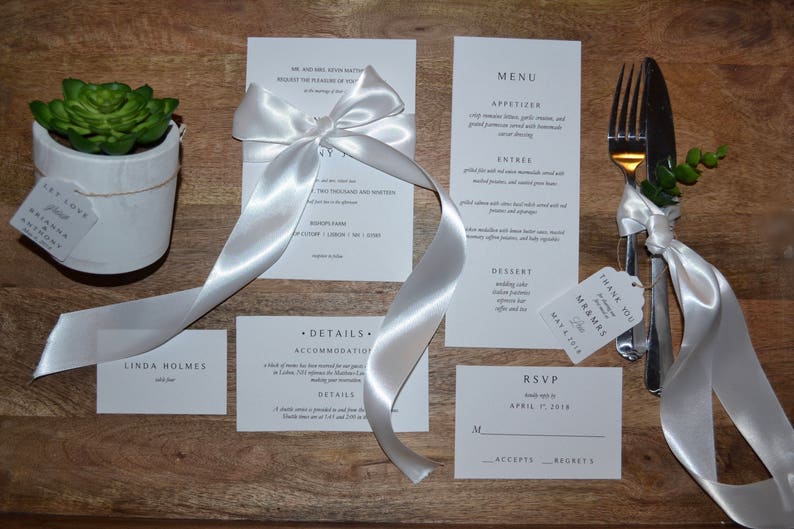 Classic White Invitation Suite