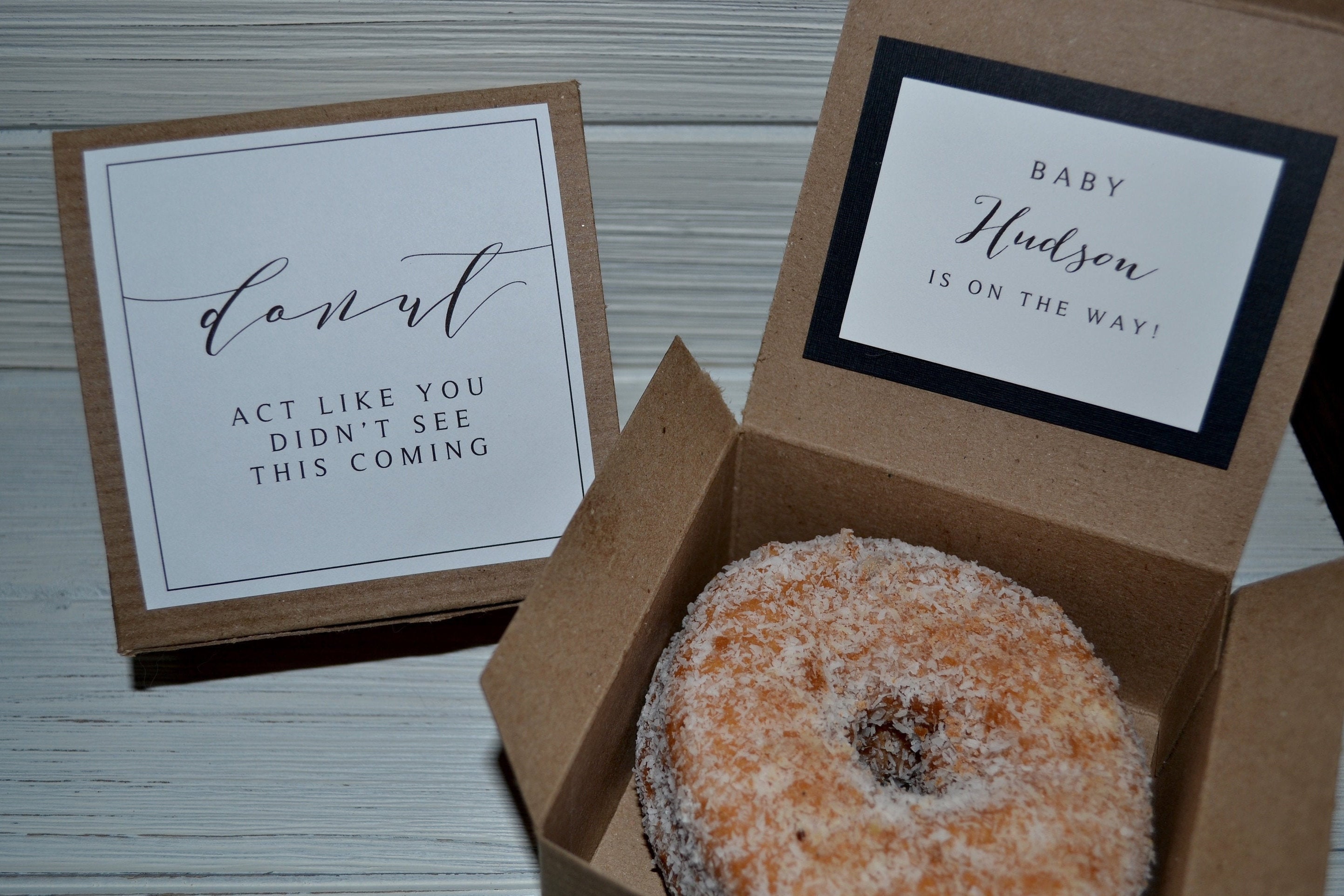 Donut Baby Announcement Baby Announcement Gift Husband Baby Etsy