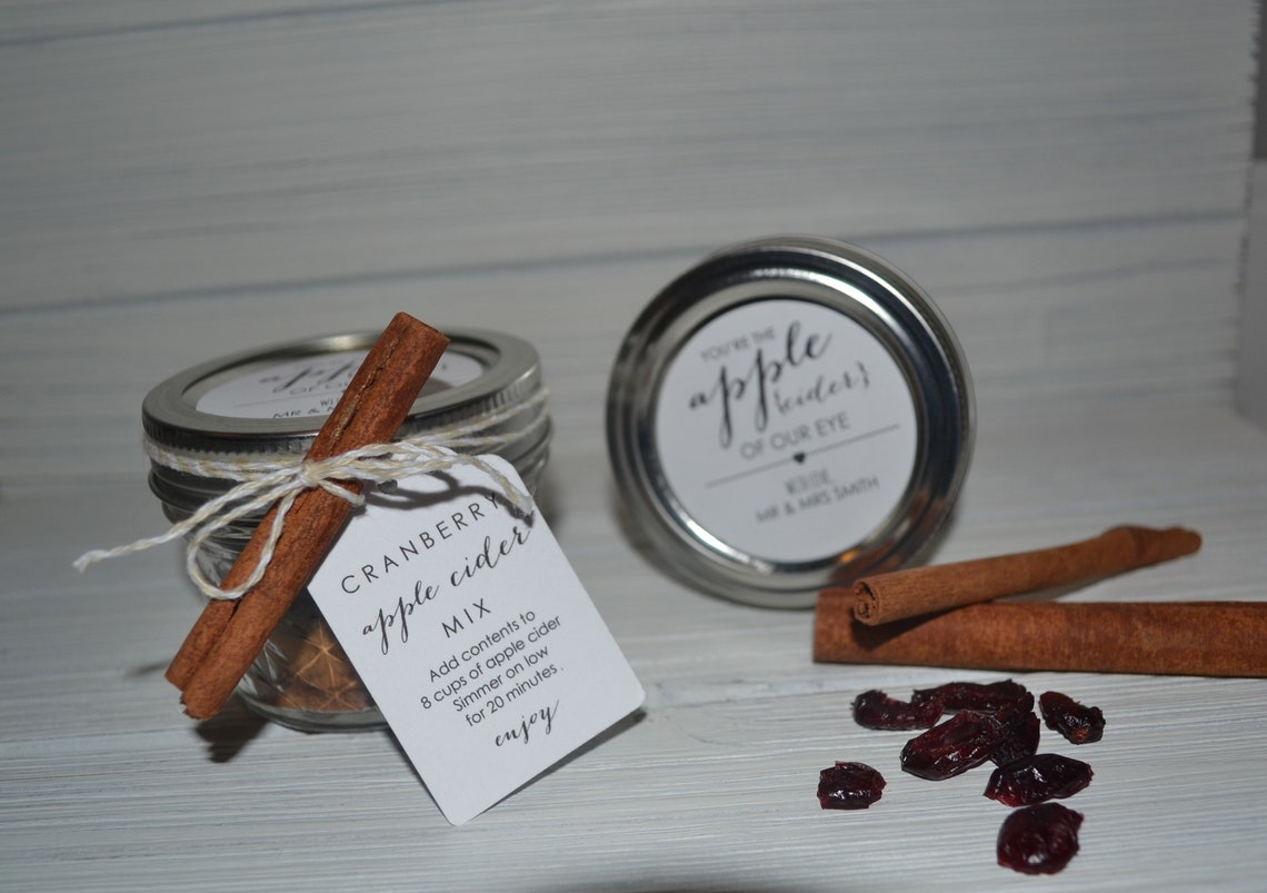 Apple Cider Mix Favors Fall Bridal Shower Favor Fall Baby Etsy