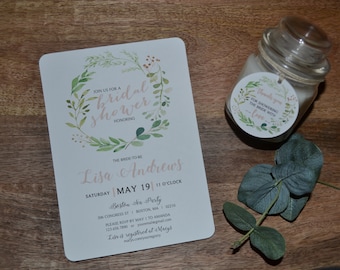 Bridal Shower Invitation, Shower invitation, Watercolor Floral Invitation