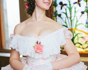 Victorian Crinoline Civil War Southern Belle Ball and Wedding Gown
