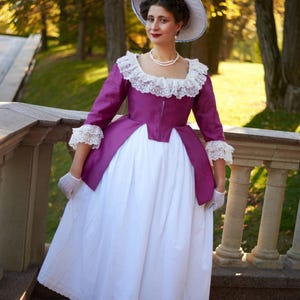 Rococo Caraco Jacket & Skirt: 18th Century Colonial Costume - Etsy