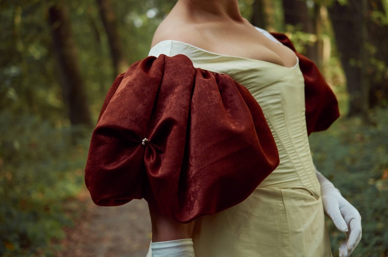 1890s Victorian Dress with Contrasting Gigot Sleeves image 9