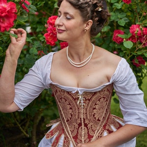 1780s Strapless Fully Boned Rococo Stays, 1700s Baroque Corset