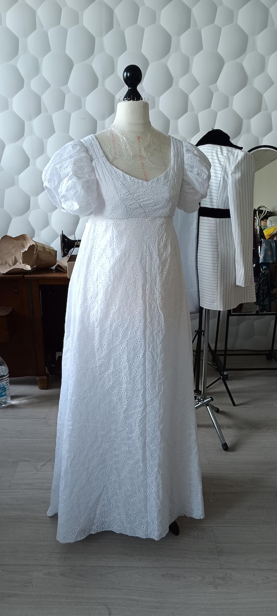 Regency Gown For Women Jane Austen Regency Gown - Empire Waist Princess  Dress, Handmade Cotton Blend, Customizable Colors Regency Fashion Dresses