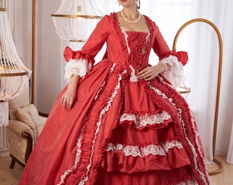 Rococo Robe a la Francaise, 18 century Sackback Mantua Dress