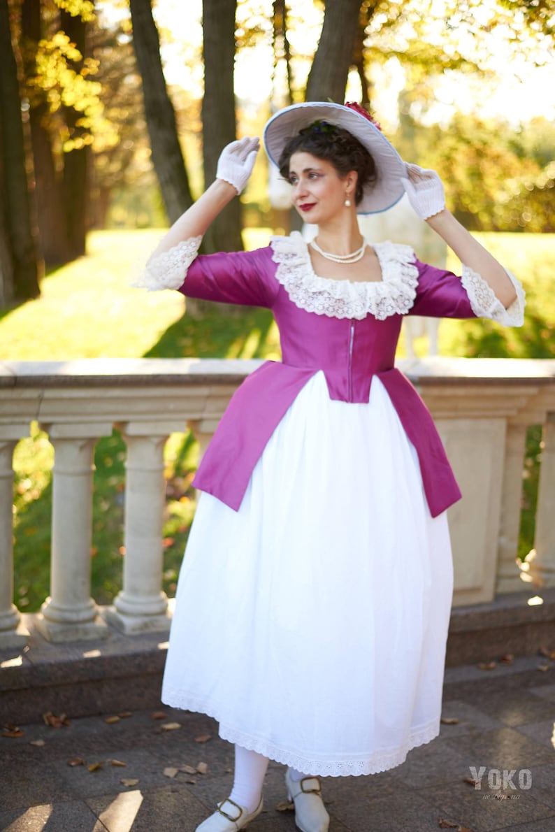 Rococo Caraco Jacket & Skirt: 18th Century Colonial Costume - Etsy