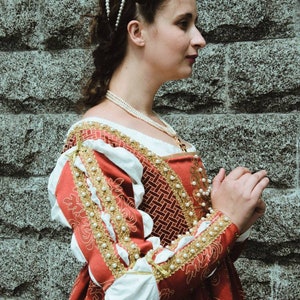 Italian Renaissance Dress, 16th Century Corset Dress Made to Order