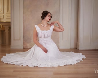 1900 Edwardian Camisole| Early 20 century Combination Slip with Front Button Closure