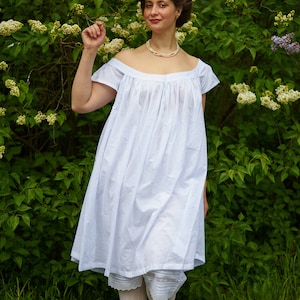 Civil War Period Historical Lingerie Chemise 1850-1860s from Lightweight Cotton
