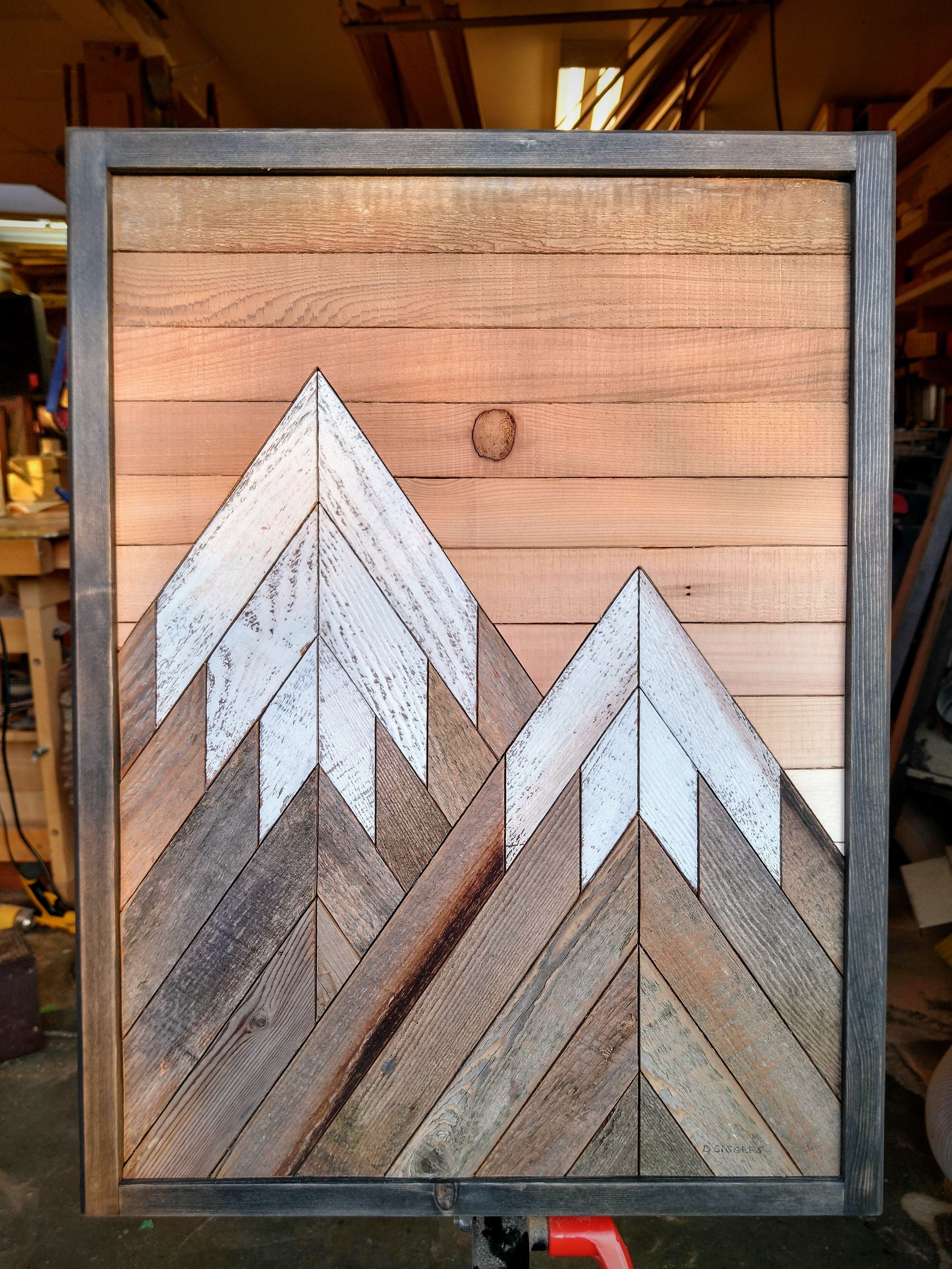 Mountain Wall Art Reclaimed Cedar Vancouver B.C. by Danny Etsy