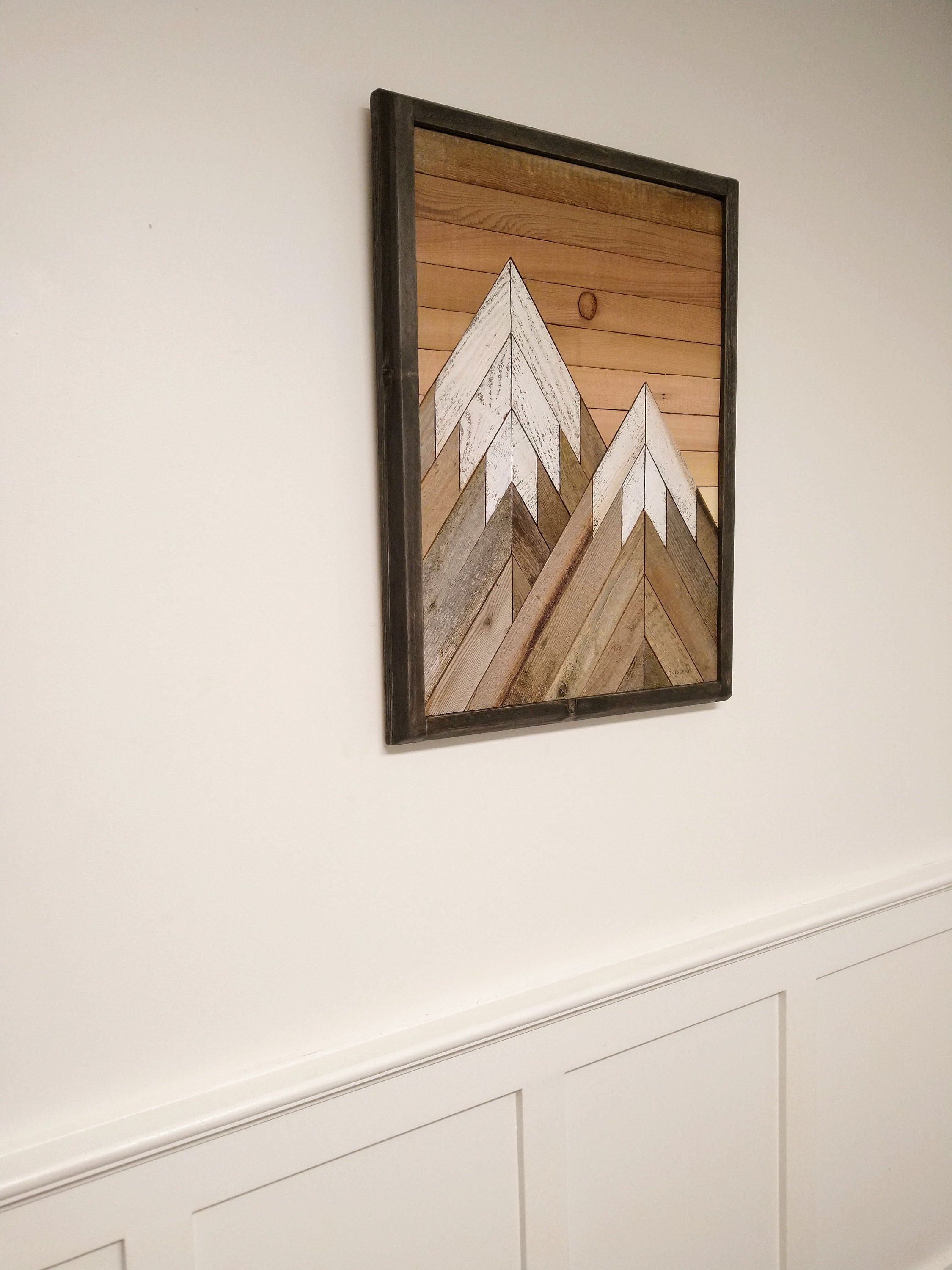 Mountain Wall Art Reclaimed Cedar Vancouver B.C. by Danny Etsy