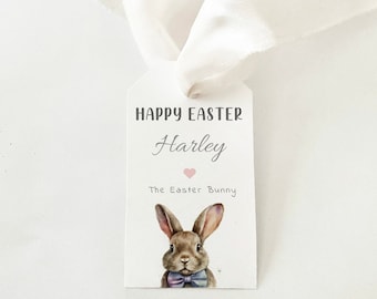 Printable Easter Basket Tag, Editable Easter Tag from the Easter Bunny, Easter Bunny Tag, Easter Tag for Kids, Templett