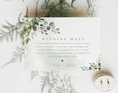 Greenery Wedding Wishing Well Card | Editable Template (DIY)