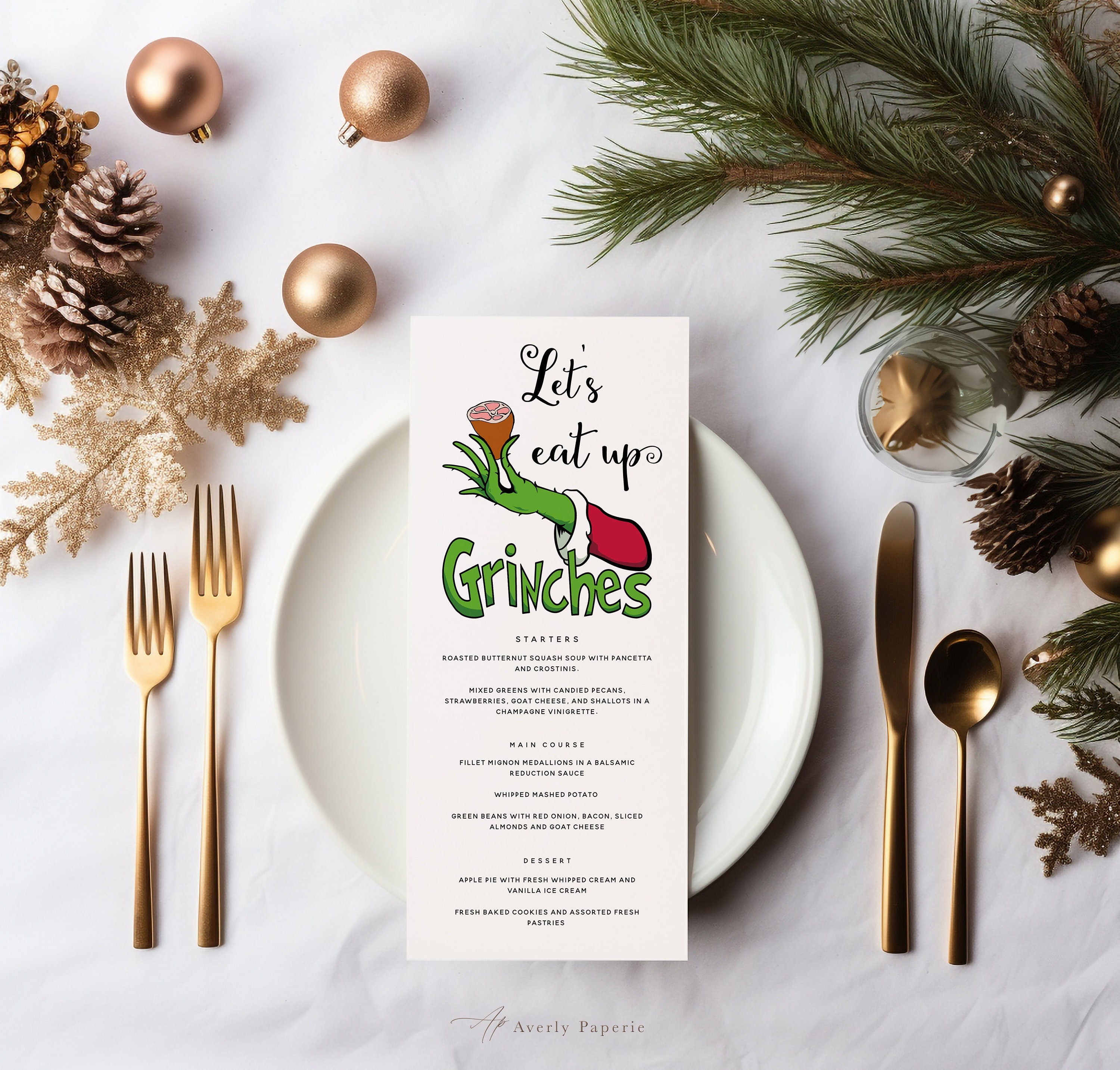 Christmas Party Menu Template