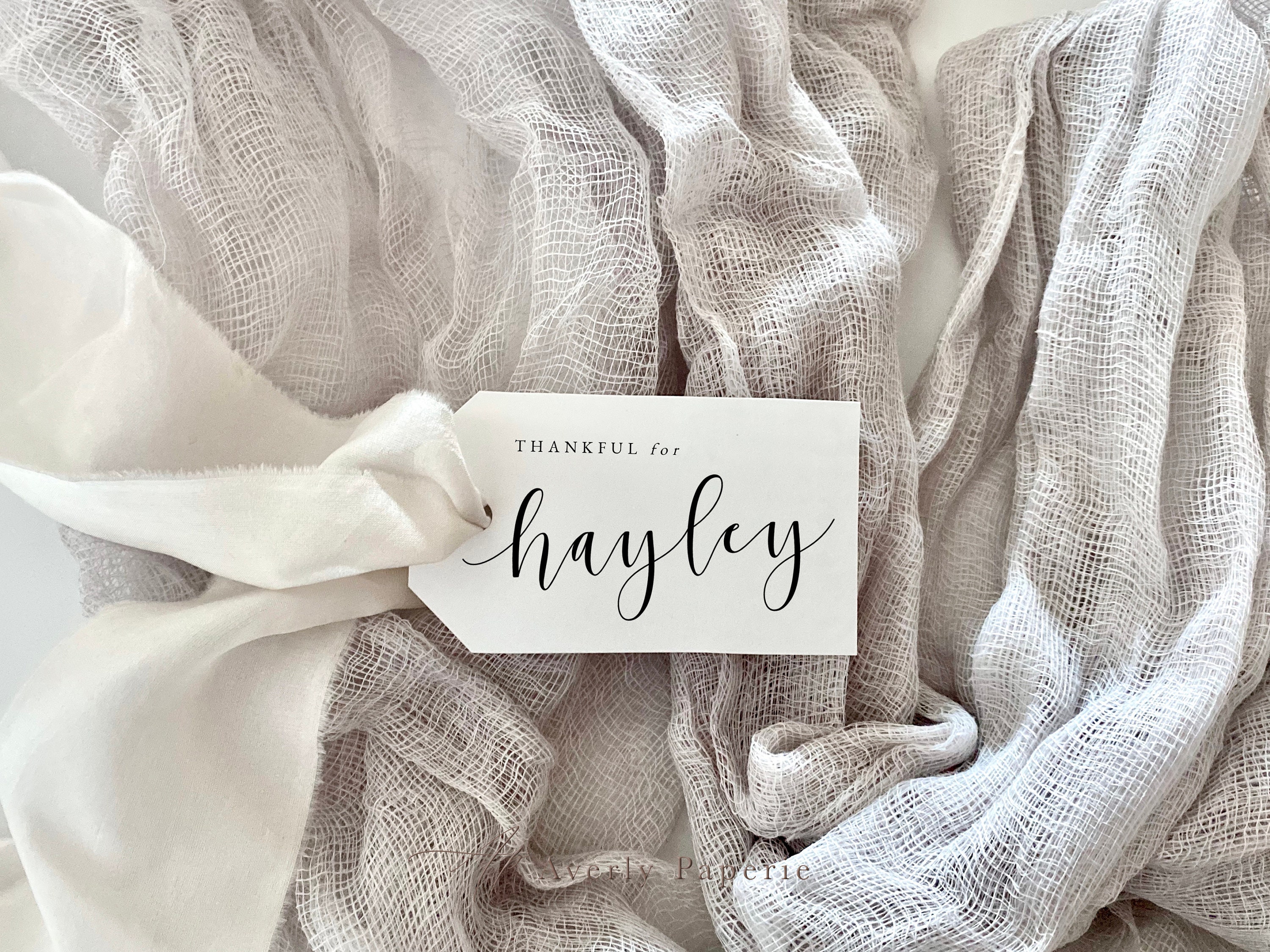 Thanksgiving Printable Thankful for Place Card Tag Modern - Etsy