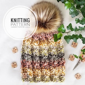 The Tilly Beanie Knitting Pattern, Beginner Friendly (PDF File)