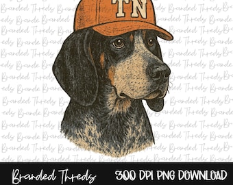 Sublimación, Digital, Descargar, , Clip Art, SOLO PNG, PNG, Fútbol, Tennessee Vols, Smokey, sabueso de garrapata azul, Deportes, voluntarios, perro