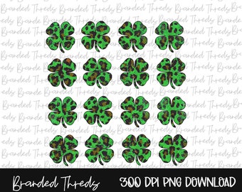 Sublimation, Digital, Download, Clip Art, PNG ONLY, PNG, St. Patrick’s Day, Lucky, shamrock, clover, green, cheetah, leopard