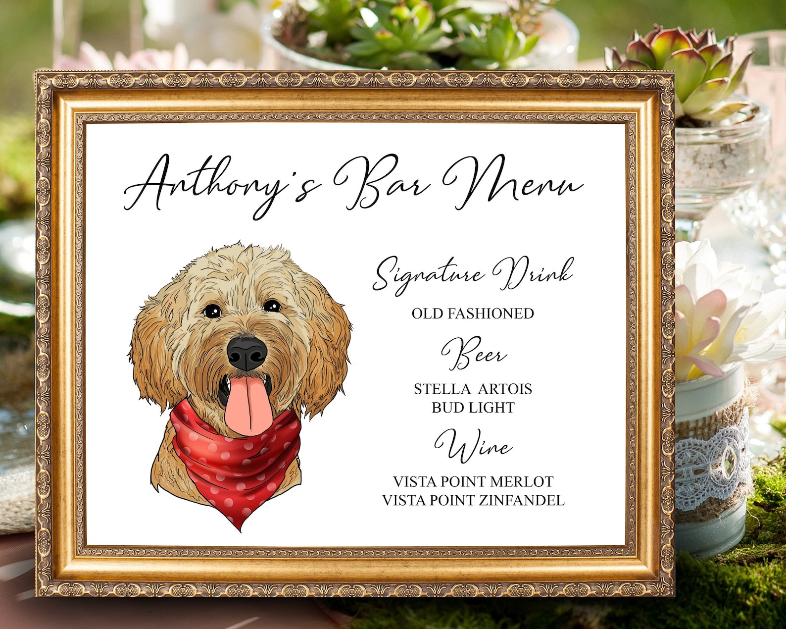 Wedding Chalkboard Signature Cocktail Sign with Pet Signature | Etsy