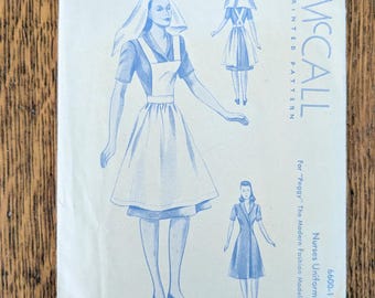 Vintage 1943 WWII McCall Sewing Pattern Nurses Uniform for "Peggy" The Modern Fashion Model Doll Cut Complete Historial Heritage