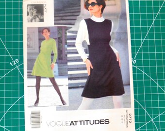Misses Sizes 14-16-18, Vogue Attitudes Pattern 2772, Tom & Linda Platt Designers, Vintage 1991, Uncut, Minimalist Lagenlook