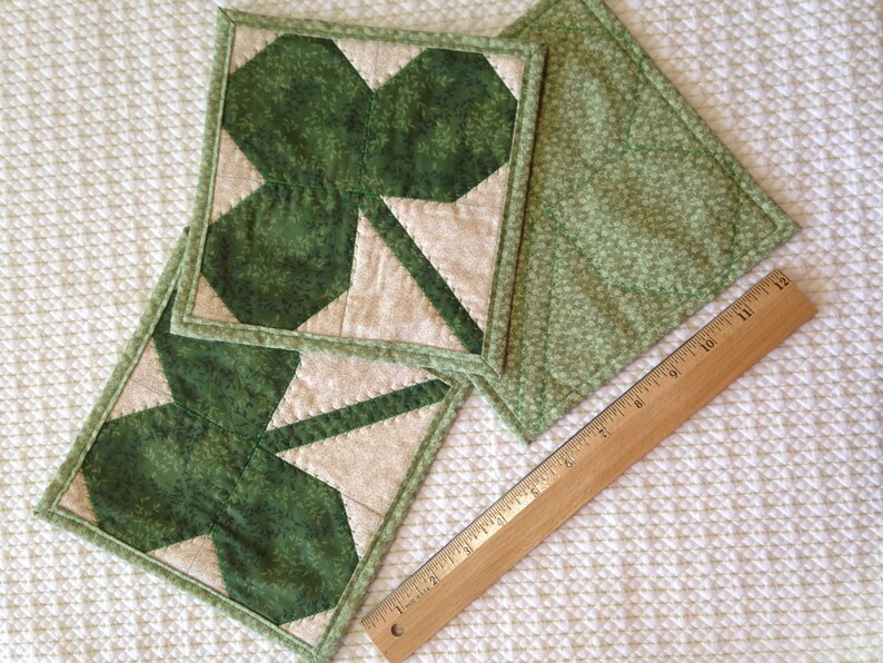 Shamrock Quilted Mug Rug Coaster