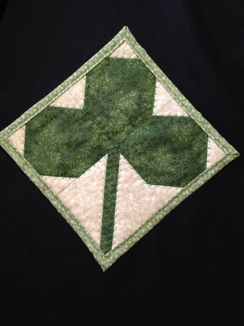 Shamrock Quilted Mug Rug Coaster