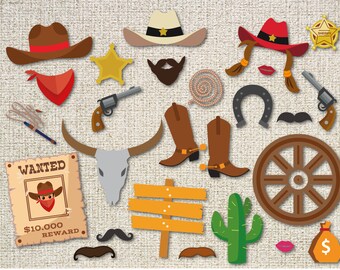 western themed photo booth props