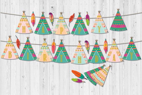 happy birthday boho sign wild one birthday banner first birthday girl party boho poster printable decor 1st birthday girls digital make a happy birthday banner
