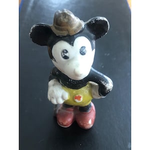 Vintage Walt Disney Mickey Mouse Figurine Collectible Made In Japan