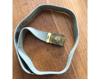 Vintage Boy Scouts Belt With Brass Buckle & Emblem